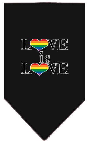 Love is Love Screen Print Bandana Black Small